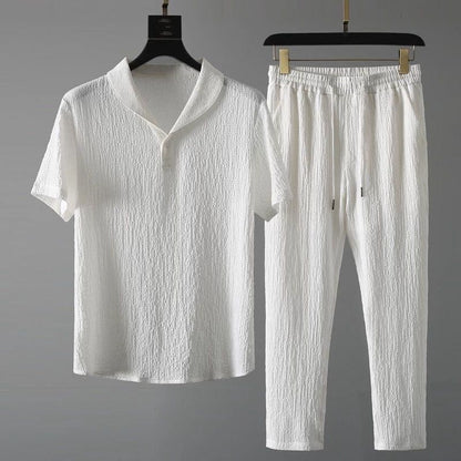 Men's Caudrauy Co-Ord Set White