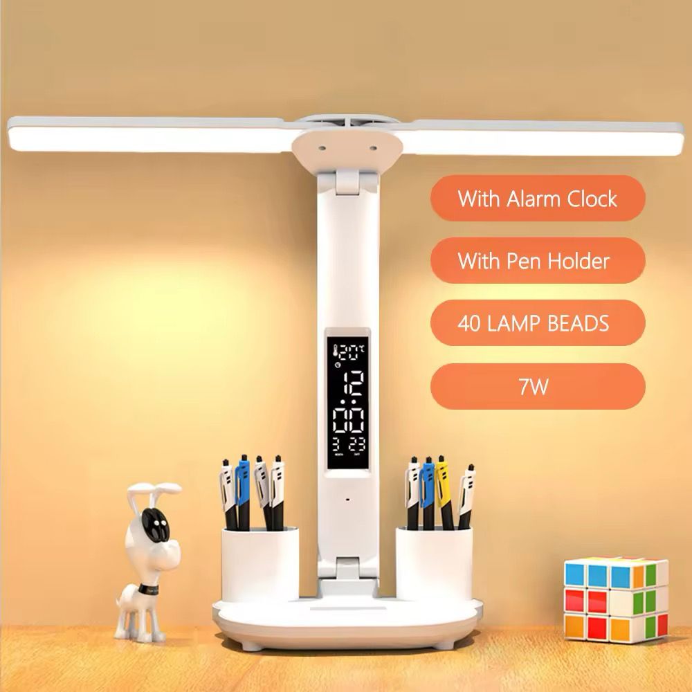 Multipurpose Rechargeable LED Table Lamp with Calendar & Pen Holder