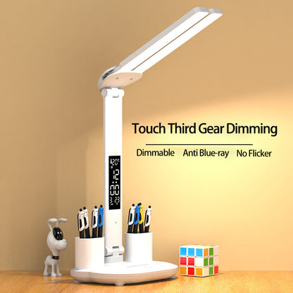 Multipurpose Rechargeable LED Table Lamp with Calendar & Pen Holder