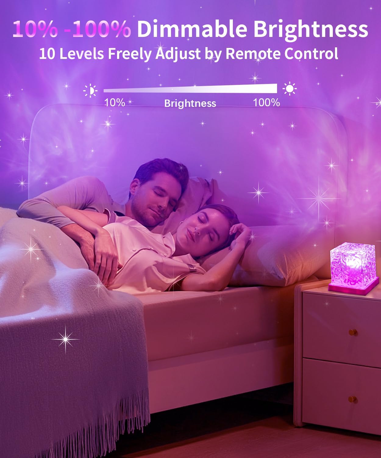 Ocean Magic Wave 3D LED Projector Light – Crystal Cube Magic Lamp