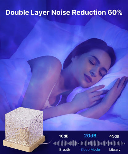 Ocean Magic Wave 3D LED Projector Light – Crystal Cube Magic Lamp