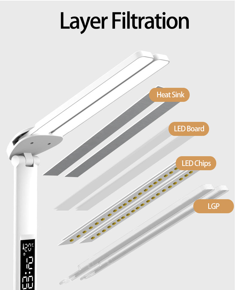 Multipurpose Rechargeable LED Table Lamp with Calendar & Pen Holder