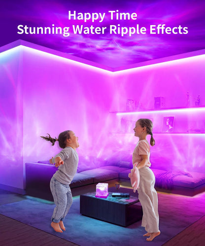 Ocean Magic Wave 3D LED Projector Light – Crystal Cube Magic Lamp