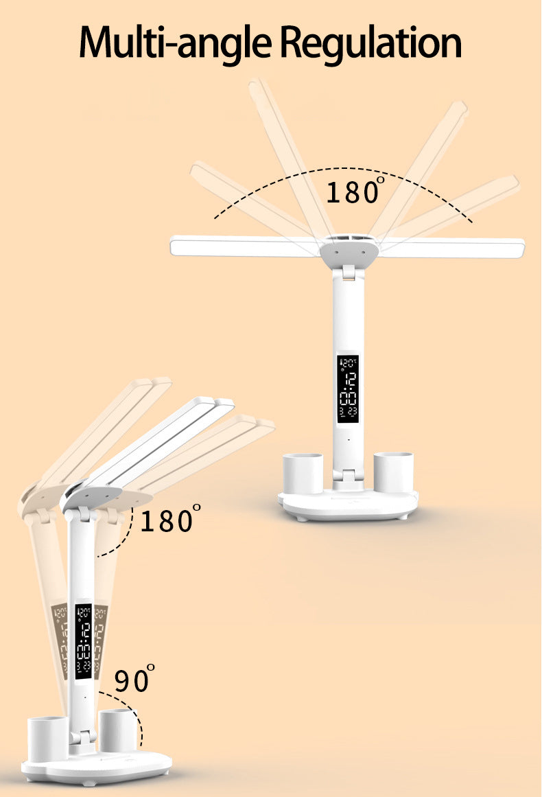 Multipurpose Rechargeable LED Table Lamp with Calendar & Pen Holder