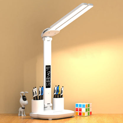 Multipurpose Rechargeable LED Table Lamp with Calendar & Pen Holder