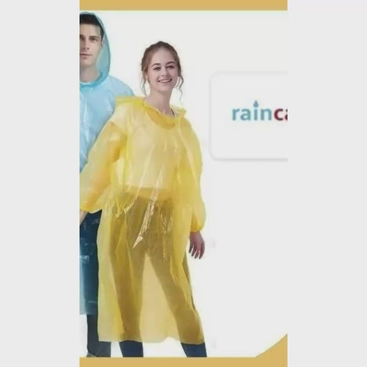 FULLY Reusable Wallet Rain Card Rain Coat for Adults (Set of 5) Multicolour